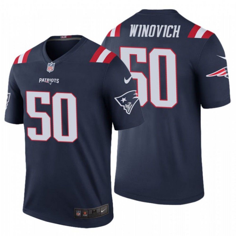 Men New England Patriots #50 Chase Winovich Nike Navy Color Rush Legend NFL Jersey